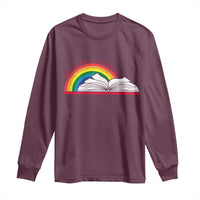 Take A Look It's In A Book Long Sleeve Shirt Reader Lover Librarian Rainbow