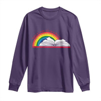 Take A Look It's In A Book Long Sleeve Shirt Reader Lover Librarian Rainbow