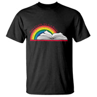 Take A Look It's In A Book T Shirt Reader Lover Librarian Rainbow
