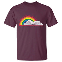 Take A Look It's In A Book T Shirt Reader Lover Librarian Rainbow