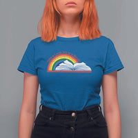Take A Look It's In A Book T Shirt For Women Reader Lover Librarian Rainbow