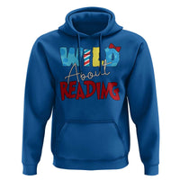 Funny Wild About Reading Hoodie Reader Lover Librarian