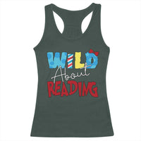 Funny Wild About Reading Racerback Tank Top Reader Lover Librarian