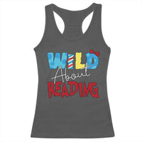 Funny Wild About Reading Racerback Tank Top Reader Lover Librarian