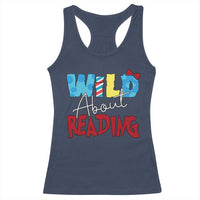 Funny Wild About Reading Racerback Tank Top Reader Lover Librarian