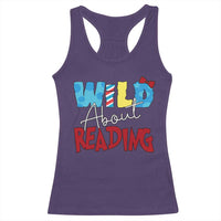 Funny Wild About Reading Racerback Tank Top Reader Lover Librarian