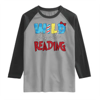Funny Wild About Reading Raglan Shirt Reader Lover Librarian