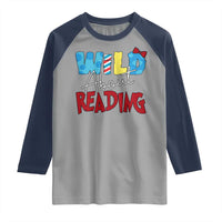 Funny Wild About Reading Raglan Shirt Reader Lover Librarian