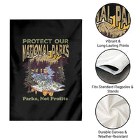 Protect Our National Parks Not Profits Garden Flag Keep Wild Nature Fish Forest - Wonder Print Shop