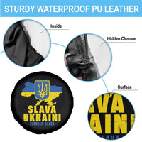 Slava Ukraini Heroyam Slava Spare Tire Cover Vintage Ukrainian Flag