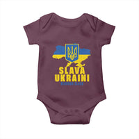Slava Ukraini Heroyam Slava Baby Onesie Vintage Ukrainian Flag