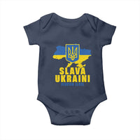 Slava Ukraini Heroyam Slava Baby Onesie Vintage Ukrainian Flag