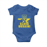 Slava Ukraini Heroyam Slava Baby Onesie Vintage Ukrainian Flag