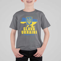 Slava Ukraini Heroyam Slava T Shirt For Kid Vintage Ukrainian Flag