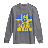Slava Ukraini Heroyam Slava Long Sleeve Shirt Vintage Ukrainian Flag