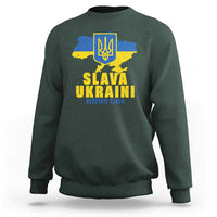 Slava Ukraini Heroyam Slava Sweatshirt Vintage Ukrainian Flag