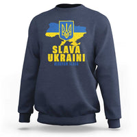 Slava Ukraini Heroyam Slava Sweatshirt Vintage Ukrainian Flag
