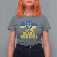 Slava Ukraini Heroyam Slava T Shirt For Women Vintage Ukrainian Flag
