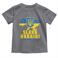 Slava Ukraini Heroyam Slava Toddler T Shirt Vintage Ukrainian Flag