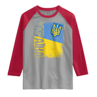 Ukraine Pride Ykpaiha Raglan Shirt Vintage Ukrainian Flag