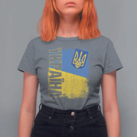Ukraine Pride Ykpaiha T Shirt For Women Vintage Ukrainian Flag