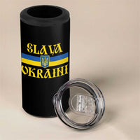 Ukraine Pride Slava Ukraini 4 in 1 Can Cooler Tumbler Vintage Ukrainian Flag