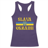 Ukraine Pride Slava Ukraini Racerback Tank Top Vintage Ukrainian Flag