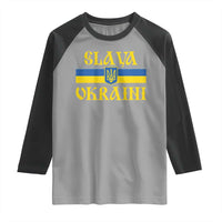 Ukraine Pride Slava Ukraini Raglan Shirt Vintage Ukrainian Flag