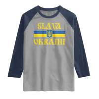 Ukraine Pride Slava Ukraini Raglan Shirt Vintage Ukrainian Flag