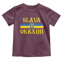 Ukraine Pride Slava Ukraini Toddler T Shirt Vintage Ukrainian Flag