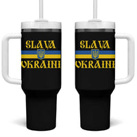 Ukraine Pride Slava Ukraini Tumbler With Handle Vintage Ukrainian Flag