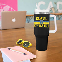 Ukraine Pride Slava Ukraini Tumbler With Handle Vintage Ukrainian Flag