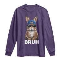 Funny Easter Bruh Bunny Sunglasses Meme Long Sleeve Shirt