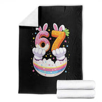Funny Easter Day Bunny 67 Six Seven Meme Throw Blanket