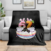 Funny Easter Day Bunny 67 Six Seven Meme Throw Blanket