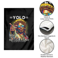 Funny Yolo Lol Jk BRB Christian Easter Garden Flag Resurrection Jesus