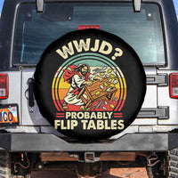 WWJD Probably Flip Tables Spare Tire Cover Retro Christian Humor