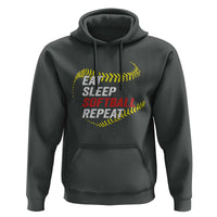 Eat Sleep Softball Repeat Hoodie Funny Softball Player