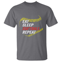Eat Sleep Softball Repeat T Shirt Funny Softball Player