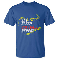 Eat Sleep Softball Repeat T Shirt Funny Softball Player