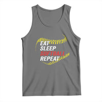 Eat Sleep Softball Repeat Tank Top Funny Softball Player
