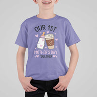 Funny Our First Mother's Day Together T Shirt For Kid Mom And Baby Matching
