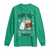Funny Our First Mother's Day Together Long Sleeve Shirt Mom And Baby Matching