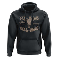 Funny Yee Haws And Hell Naws Hoodie Western Country Cowboy Longhorn Skull