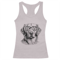 Funny Golden Retirever Dog Mom Racerback Tank Top Heart Shaped Sunglasses