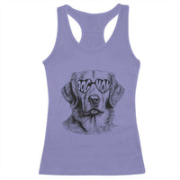 Funny Golden Retirever Dog Mom Racerback Tank Top Heart Shaped Sunglasses