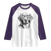 Funny Golden Retirever Dog Mom Raglan Shirt Heart Shaped Sunglasses