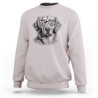 Funny Golden Retirever Dog Mom Sweatshirt Heart Shaped Sunglasses