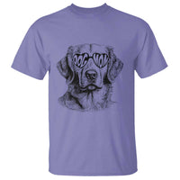 Funny Golden Retirever Dog Mom T Shirt Heart Shaped Sunglasses