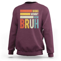 Funny Mama Mommy Mom Bruh Sweatshirt Mother's Day Vintage Stripes